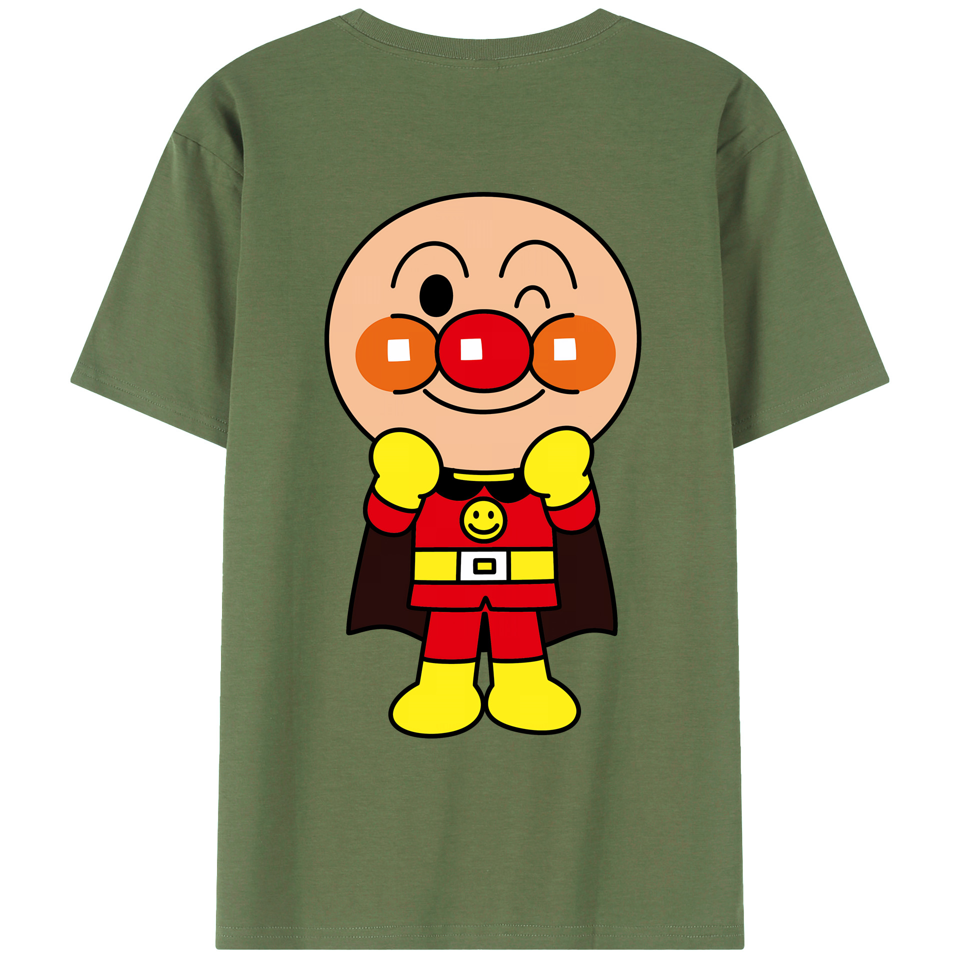 （画像用） アンパンマン Anpanman 綿100％ メンズ半袖Tシャツ（バックプリント） 通気性